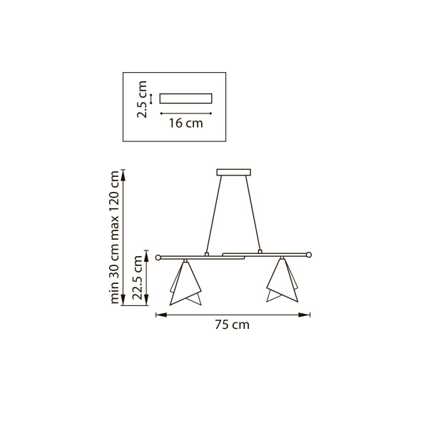 Подвесная люстра Lightstar Cone GW 757046