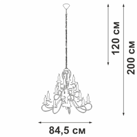 Подвесная люстра Vitaluce V1859-1/16