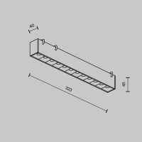 Подвесной светодиодный светильник Maytoni Technical Pendant system Parity Points TR128B-12W4K-M-W