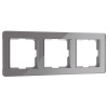 Рамка на 3 поста Acrylic графит W0032704 Werkel
