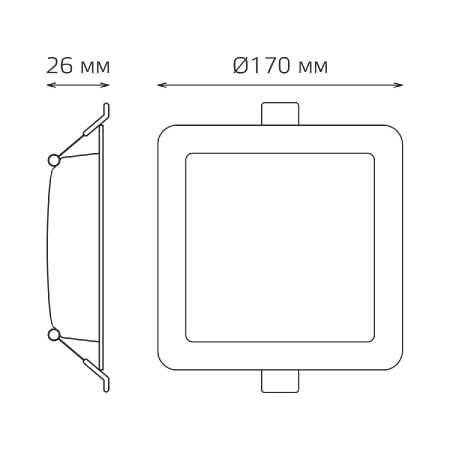 Встраиваемый светильник Gauss Elementary Downlight 998420218