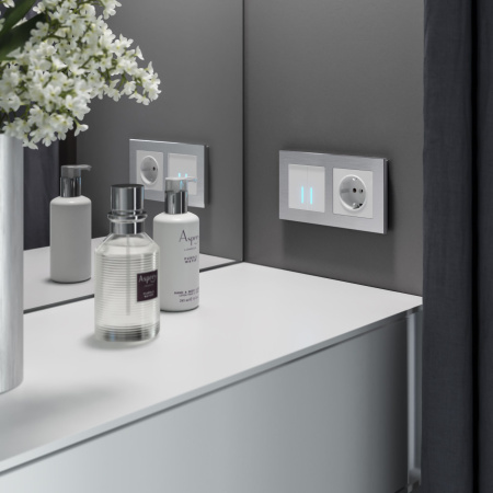 Рамка Aluminium на 2 поста алюминий WL11-Frame-02 Werkel