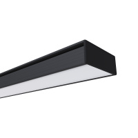 Профиль П-образный накладной Apeyron ширина ленты до 10мм (рассеиватель, заглушки - 2шт) 08-05-ЧБ