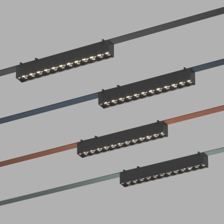 Трековый однофазный светильник Denkirs Belty grill DK5670-BK