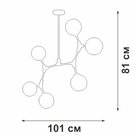 Люстра на штанге Vitaluce V3790-0/6PL