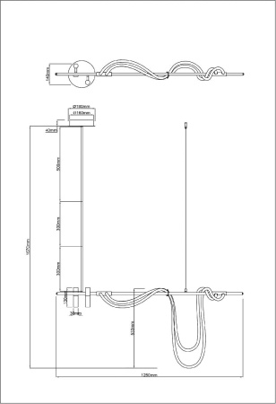 Подвесной светильник Arte Lamp Klimt A2850SP-45BK