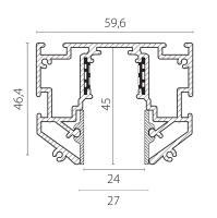 Шинопровод однофазный для натяжного потолка Lightstar Uno Pro 509436