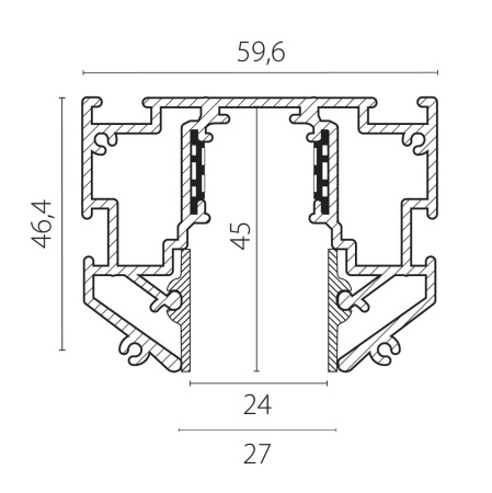 Шинопровод однофазный д/натяжного потолка Lightstar Uno Pro 509436