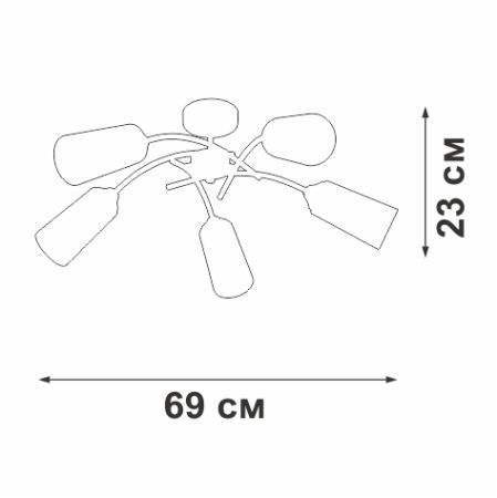 Потолочная люстра Vitaluce V2850-1/5PL