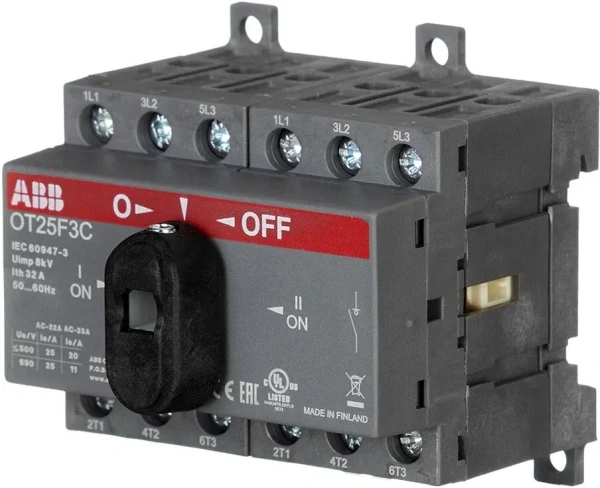 Рубильник реверсивный ABB 25A OT25F3C
