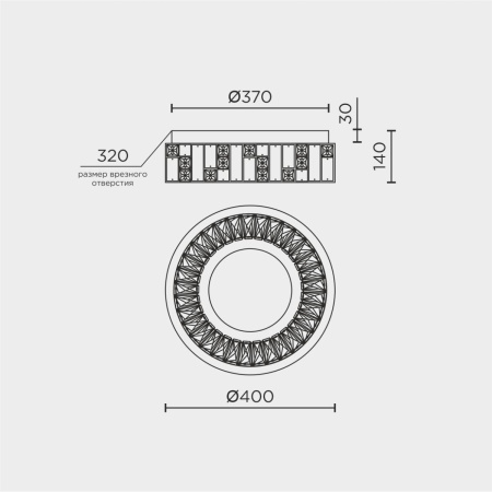 Потолочный светильник Modelux ML.2400.400 CR