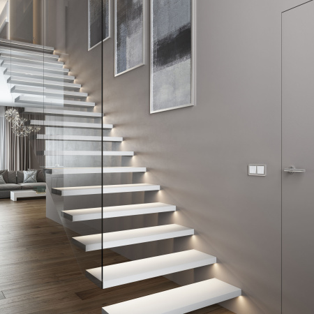 Рамка Stream на 2 поста серебряный WL12-Frame-02 Werkel