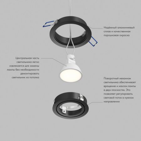 Встраиваемый светильник Denkirs Prime DK-DH2020-BK