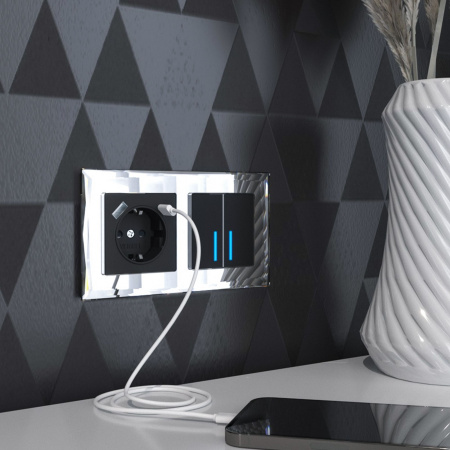 Рамка на 2 поста зеркальный WL08-Frame-02 Werkel