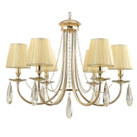 Подвесная люстра Crystal Lux Victoria SP6 Gold/Amber