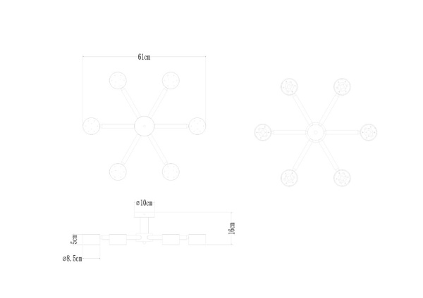 Потолочные люстры Arte Lamp Tenda A1624PL-6BK