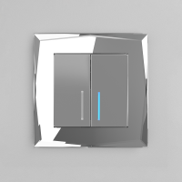 Рамка на 1 пост зеркальный WL08-Frame-01 Werkel