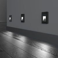 Встраиваемая LED подсветка Werkel черный WL08-BL-02-LED