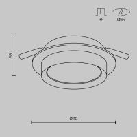 Встраиваемый светильник Maytoni Technical Hoop DL086-GX53-RD-W