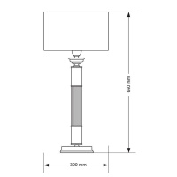 Настольная лампа Kutek Messina KRE-LG-1(P)GR