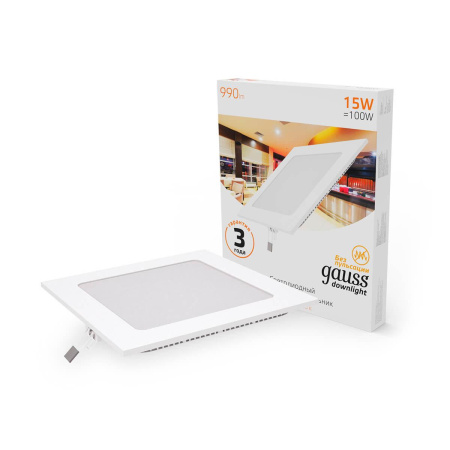 Светодиодный светильник Gauss 940111115 ультратонкий IP20 15W 2700K