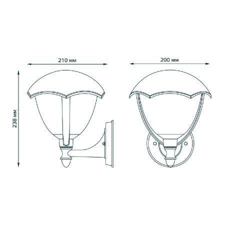 Уличный настенный светильник Gauss Aura GD027