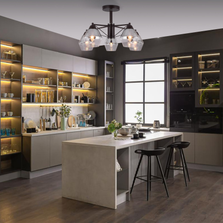 Потолочная люстра Eurosvet Takara 70135/5 кофе