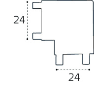 Соединитель угловой для магнитного шинопровода Italline IT09-9029 black
