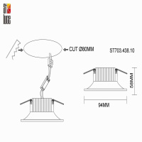 Встраиваемый светильник ST Luce ST703 ST703.438.10