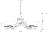 Люстра на штанге Kutek San Marino Shade SAN-ZW-8(P)CR