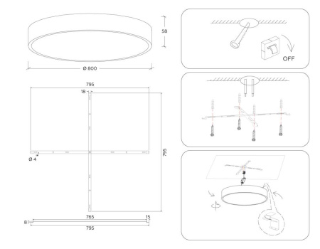 Потолочный светильник Ambrella Light Air FV5541