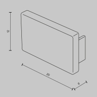 Заглушка для встраиваемого шинопровода (2 шт.) Maytoni Basity TRA172EC-12B