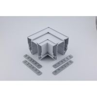 Соединитель магнитного шинопровода угловой плоский для натяжного потолка Aployt Magnetic track 220 APL.0284.10.04