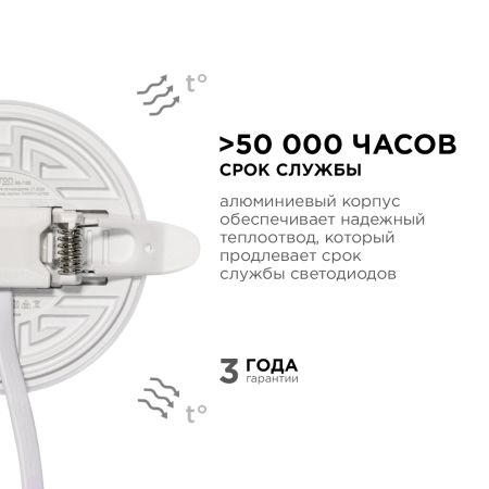 Встраиваемая светодиодная панель безрамочная Apeyron FLP 06-100