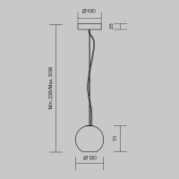 Подвесной светильник Maytoni Basic Texture MOD461PL-01GR