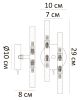 Настенный светильник Arte Lamp Ramona A7410AP-4CC