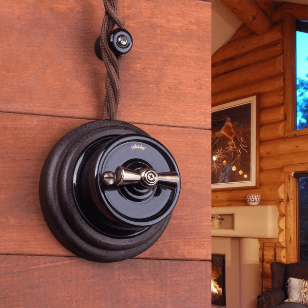 Изолятор без винта 100 шт. (коричневый) Ретро W6431414 Werkel