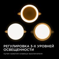 Встраиваемая светодиодная панель безрамочная Apeyron FLP 06-103