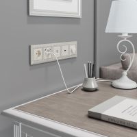 Розетка Ethernet RJ-45 перламутровый рифленый WL13-RJ-45 Werkel