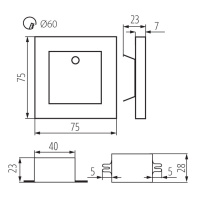 Подсветка для лестницы и ступеней Kanlux Apus 29856