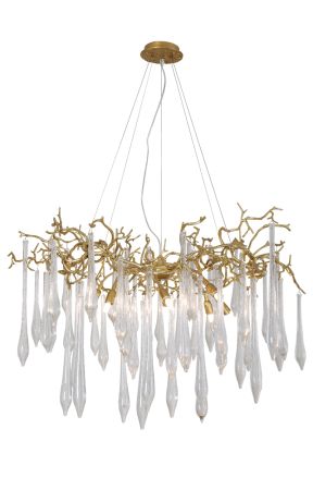 Подвесная люстра Crystal Lux Reina REINA SP8 D1000 GOLD PEARL