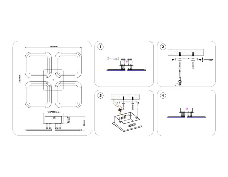 Потолочная люстра Ambrella Light Original Acrylica FA8947