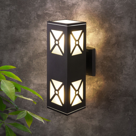 Уличный настенный светильник 1405 Techno черный Elektrostandard