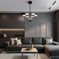 Люстра на штанге Eurosvet Fungo 50388 LED черный a068861