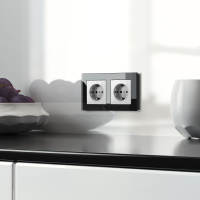 Рамка Favorit на 2 поста черный WL01-Frame-02 Werkel