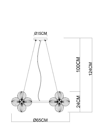 Подвесная люстра Arte Lamp Etereo A5261LM-15GO