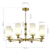 Подвесная люстра ST Luce Aurora SL2003.303.08