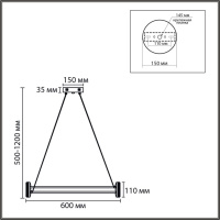 Подвесная люстра Lumion Ledio Ovela 8342/35L