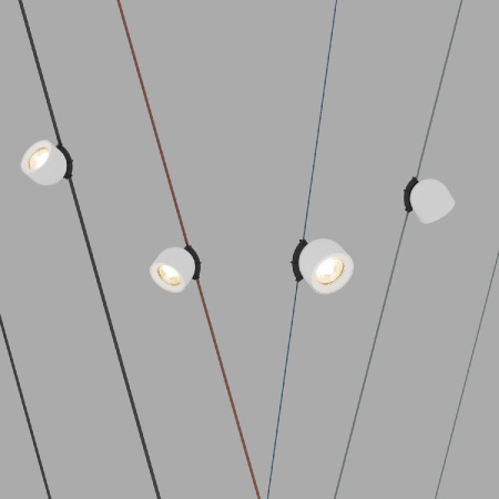 Трековый однофазный светильник Denkirs Belty Spot DK5541-WH+BK