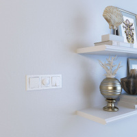 Выключатель Werkel Hammer двухклавишный белый W1220001